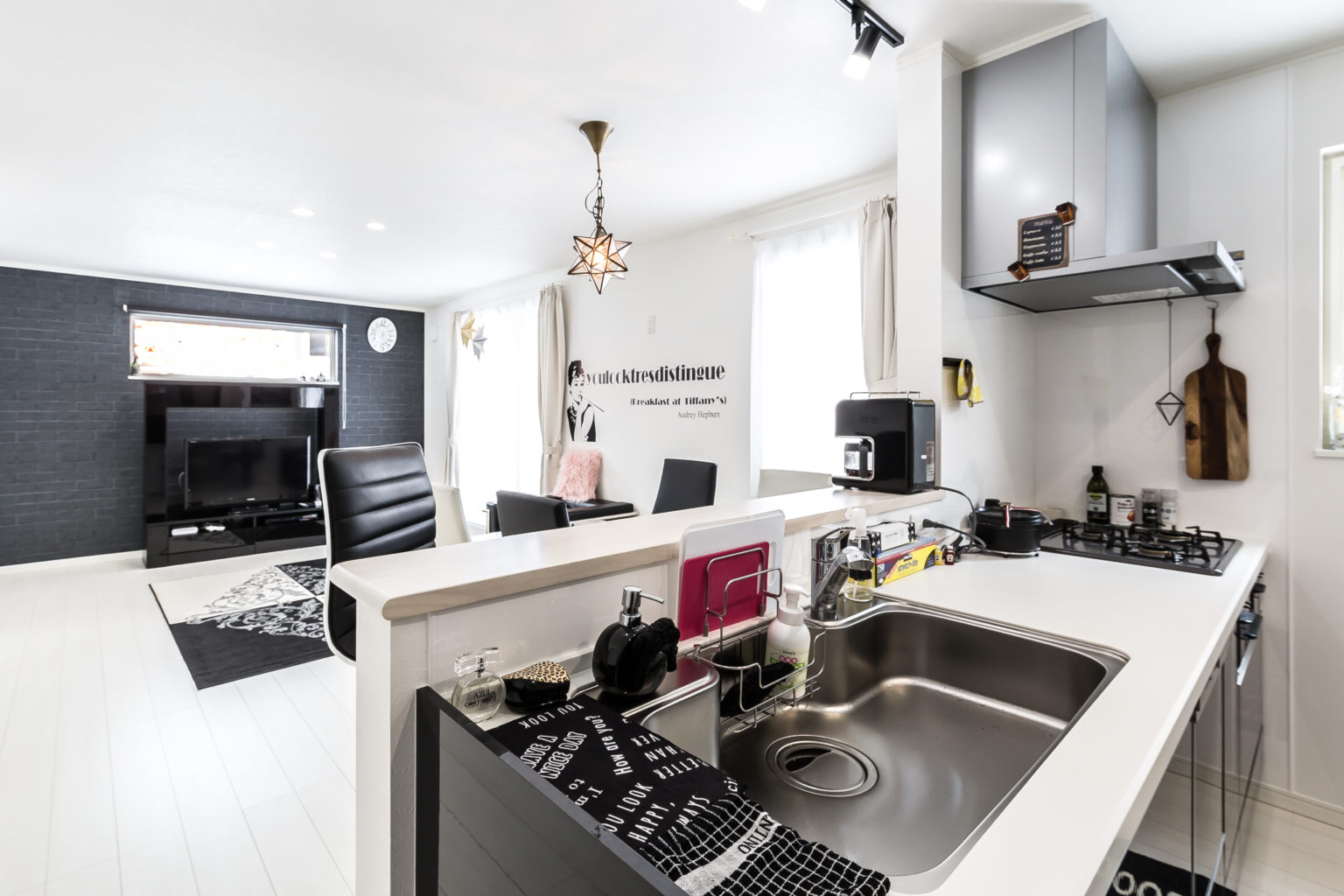 夢見た一戸建てマイホームは モノトーンインテリアにこだわって 札幌cozy